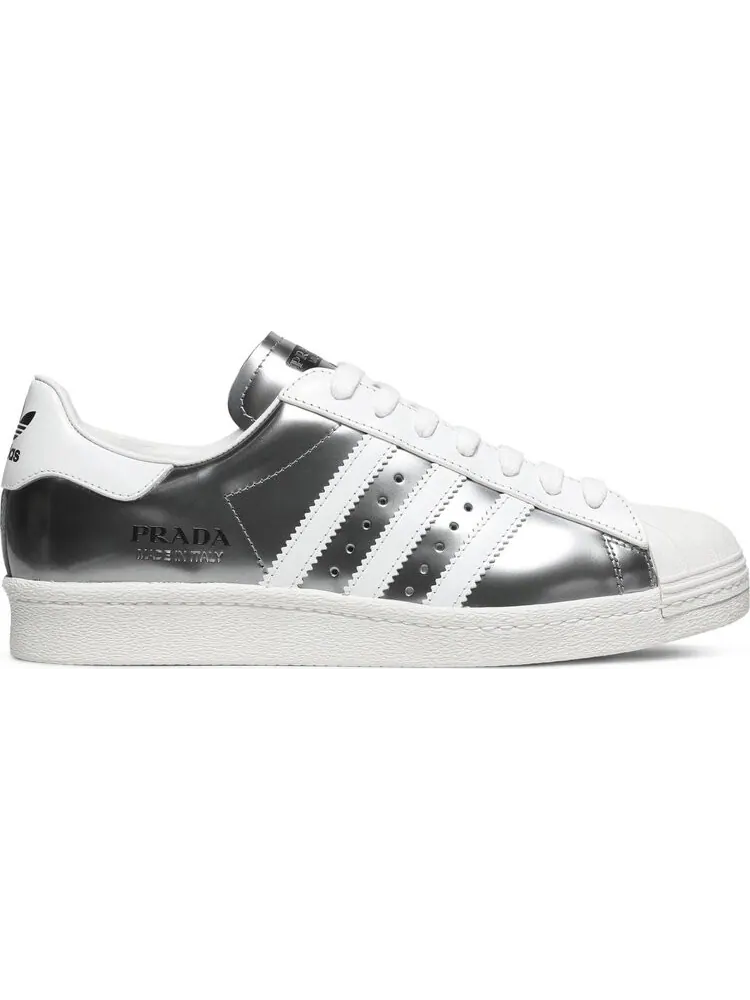 Кроссовки Adidas Prada x Superstar 'Silver Metallic' — изображение 1 из 8, серебряный