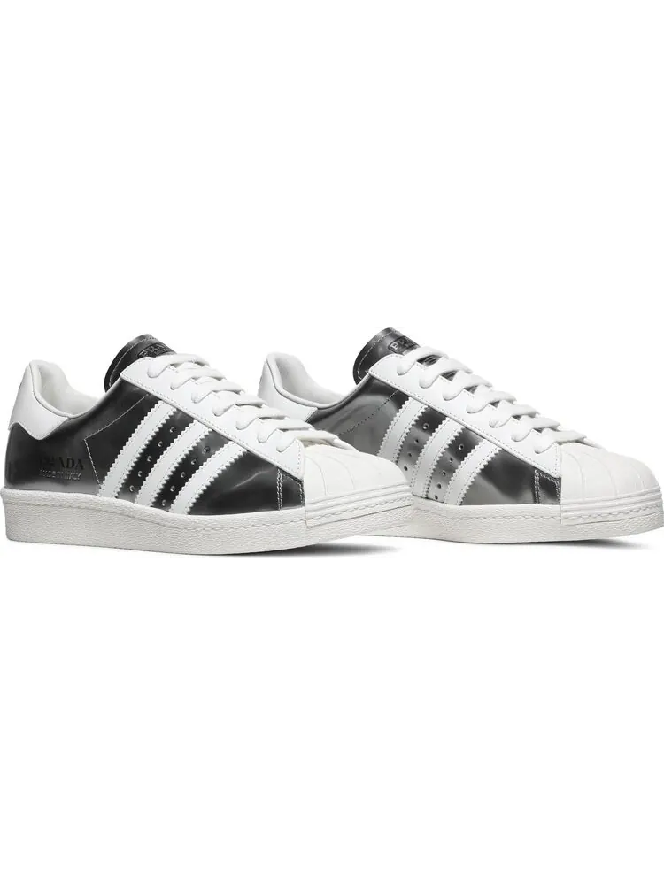 Кроссовки Adidas Prada x Superstar 'Silver Metallic' — изображение 8 из 8, серебряный