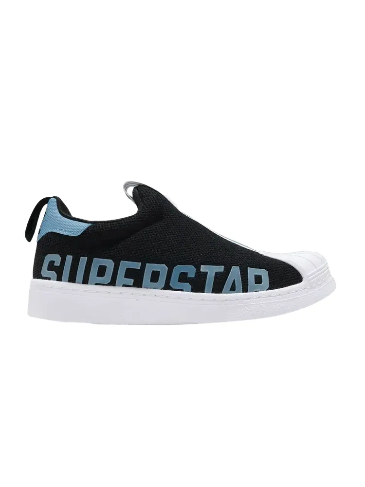 Кроссовки adidas Superstar 360 X J 'Black Hazy Blue' — изображение 1 из 1, черный/синий/белый
