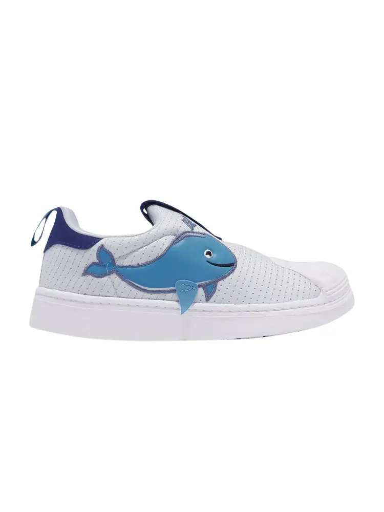 Кроссовки adidas Superstar 360 Primeblue Little Kid 'Whale' — изображение 1 из 1, синий/белый/синий