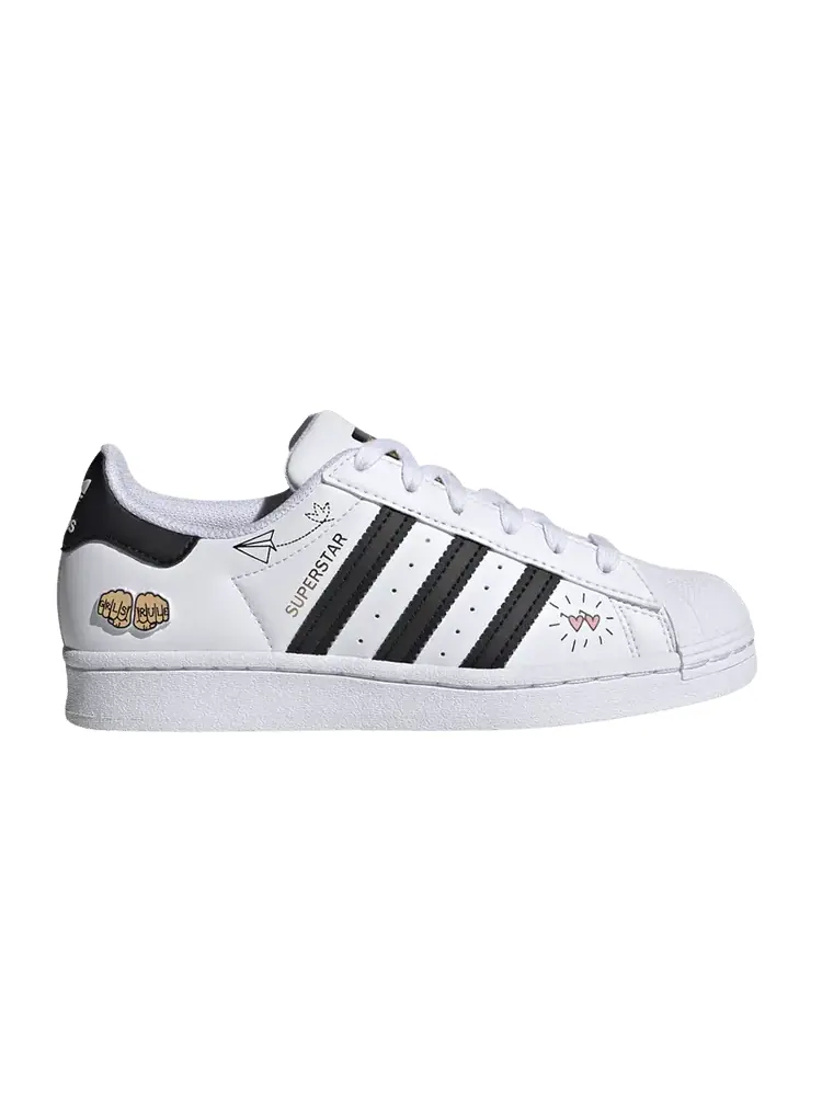 Кроссовки adidas Superstar J 'Girls Rule - White' — изображение 1 из 1