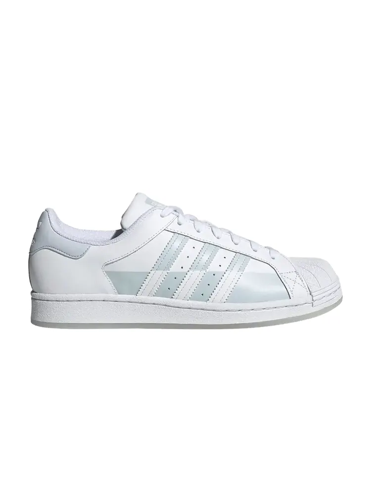 Кроссовки adidas Superstar 'Split - White Halo Blue' — изображение 1 из 1, белый/синий/белый