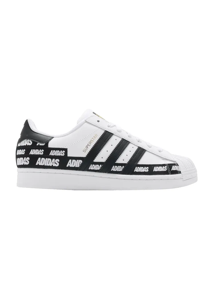 Кроссовки adidas Superstar 'Wordmark Heel Stripe - White Black' — изображение 1 из 1