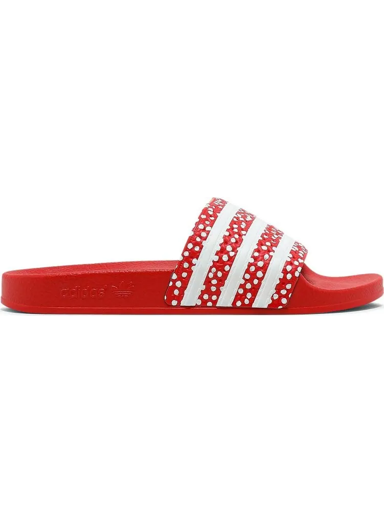 Сандалии Adidas Wmns Adilette Slide 'Polka - Vivid Red' — изображение 1 из 8, красный