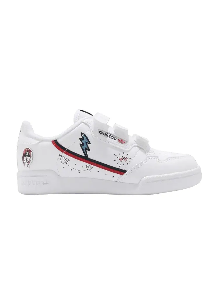 Кроссовки adidas Continental 80 J 'White Graffiti' — изображение 1 из 1, белый/темно-синий