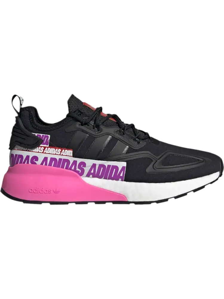 Кроссовки Adidas Wmns ZX 2K Boost 'Wordmark Heel Stripe - Black Pink' — изображение 1 из 1, черный