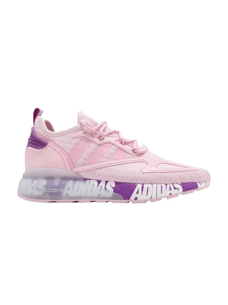 Кроссовки adidas Wmns ZX 2K Boost 'Bold Logo Graphic - Pink Ultra Purple' — изображение 1 из 1