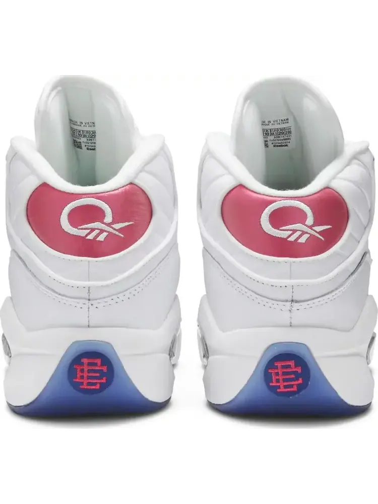 Кроссовки eric emanuel x question mid 'pink toe' Reebok — изображение 6 из 8, розовый