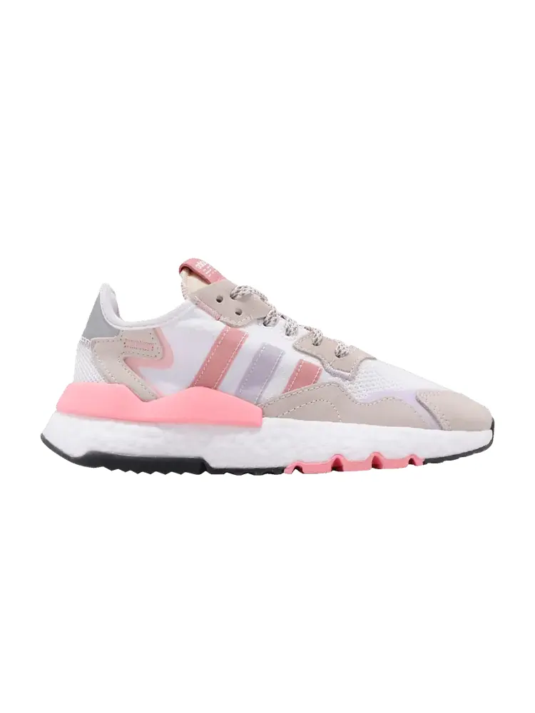Кроссовки Adidas Wmns Nite Jogger — изображение 1 из 1, белый розовый