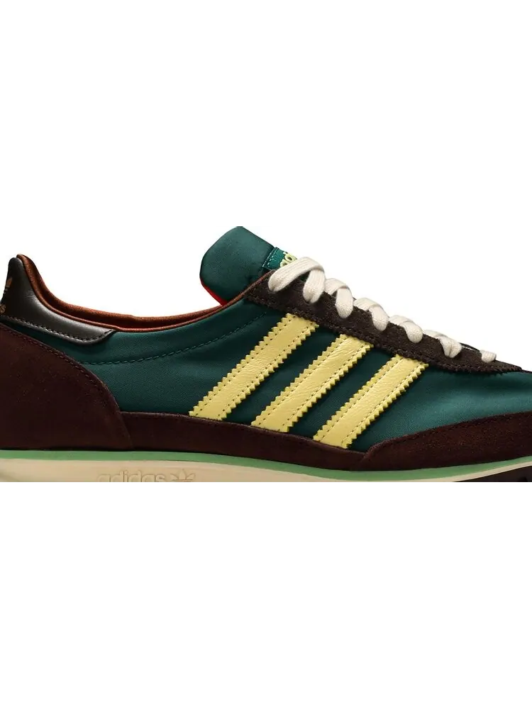 Кроссовки Adidas Wales Bonner x SL72 'Hemp Maroon' — изображение 2 из 8, зеленый