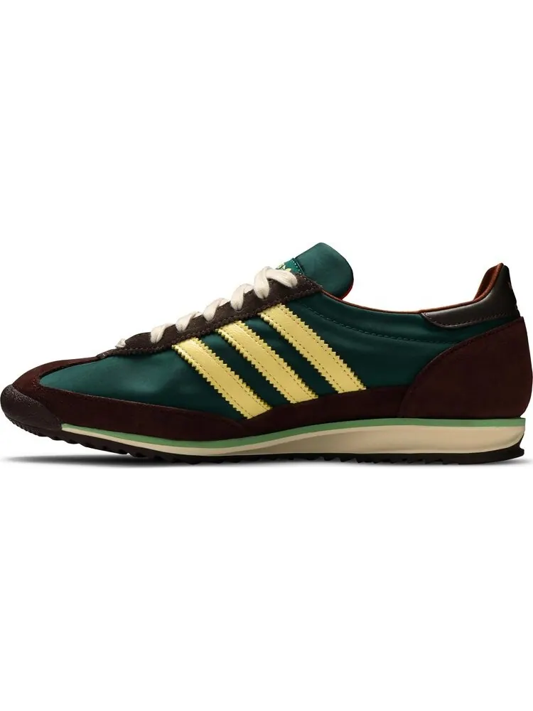 Кроссовки Adidas Wales Bonner x SL72 'Hemp Maroon' — изображение 3 из 8, зеленый