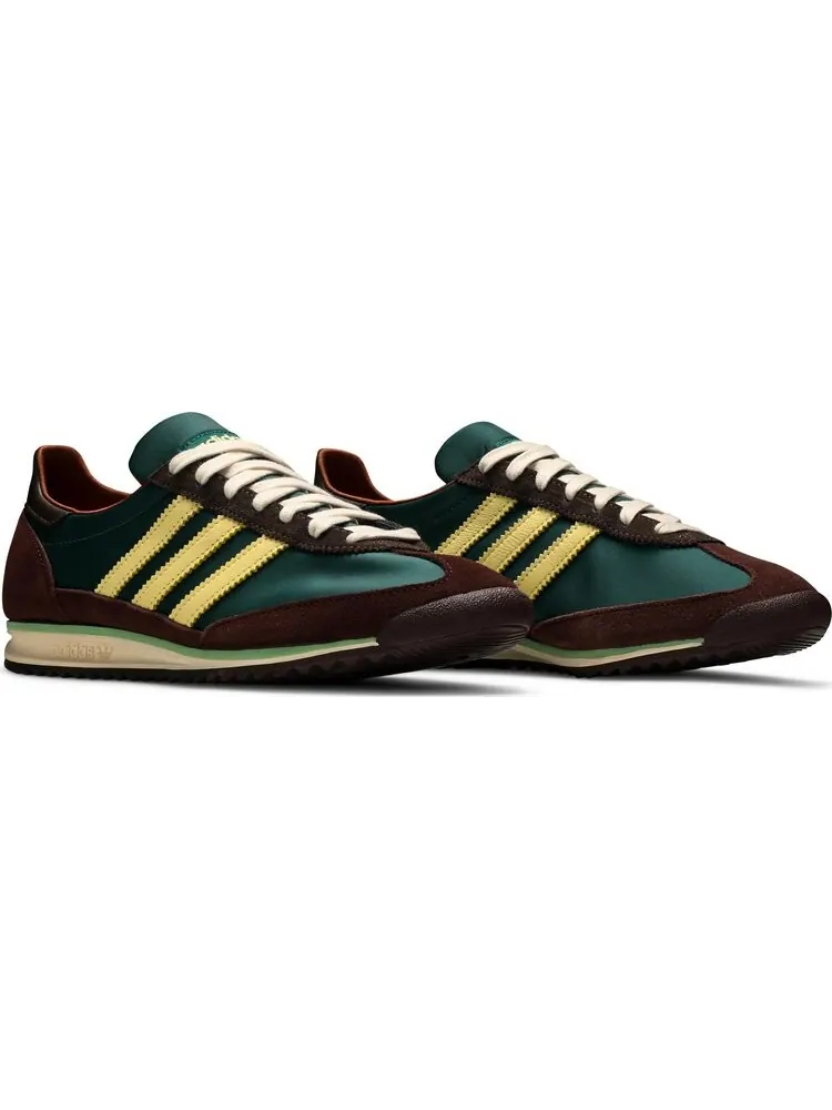 Кроссовки Adidas Wales Bonner x SL72 'Hemp Maroon' — изображение 8 из 8, зеленый