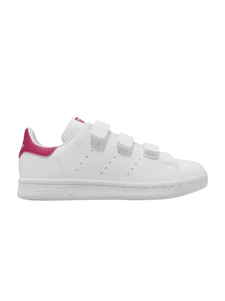 Кроссовки adidas Stan Smith J 'White Bold Pink' — изображение 1 из 1, белый/белый/розовый