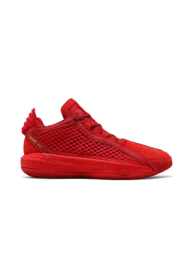 Кроссовки Dame 6 Leather 'Scarlet' — изображение 1 из 8, алый