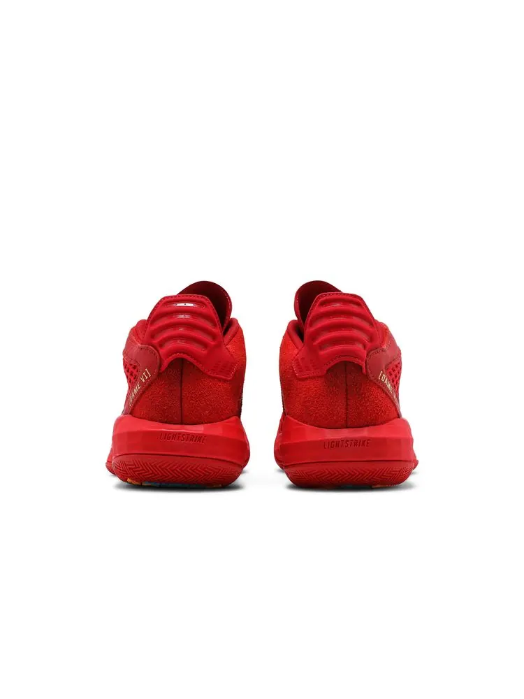 Кроссовки Dame 6 Leather 'Scarlet' — изображение 6 из 8, алый