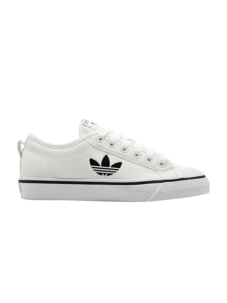 Кроссовки adidas Wmns Nizza Trefoil 'White Black' — изображение 1 из 1, белый/черный/белый