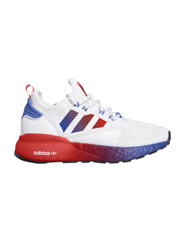 Кроссовки adidas ZX 2K Boost J 'White Solar Red' — изображение 1 из 1, белый/красный/синий