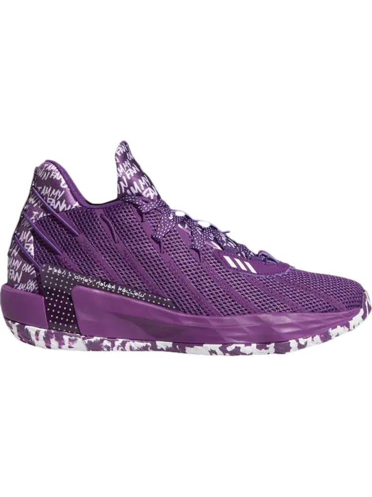 Кроссовки Adidas Dame 7 'I Am My Own Fan - Glory Purple' — изображение 1 из 1, фиолетовый