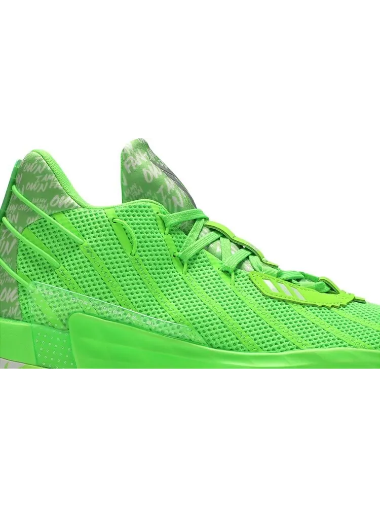 Кроссовки Adidas Dame 7 'I Am My Own Fan - Solar Green' — изображение 2 из 8, зеленый