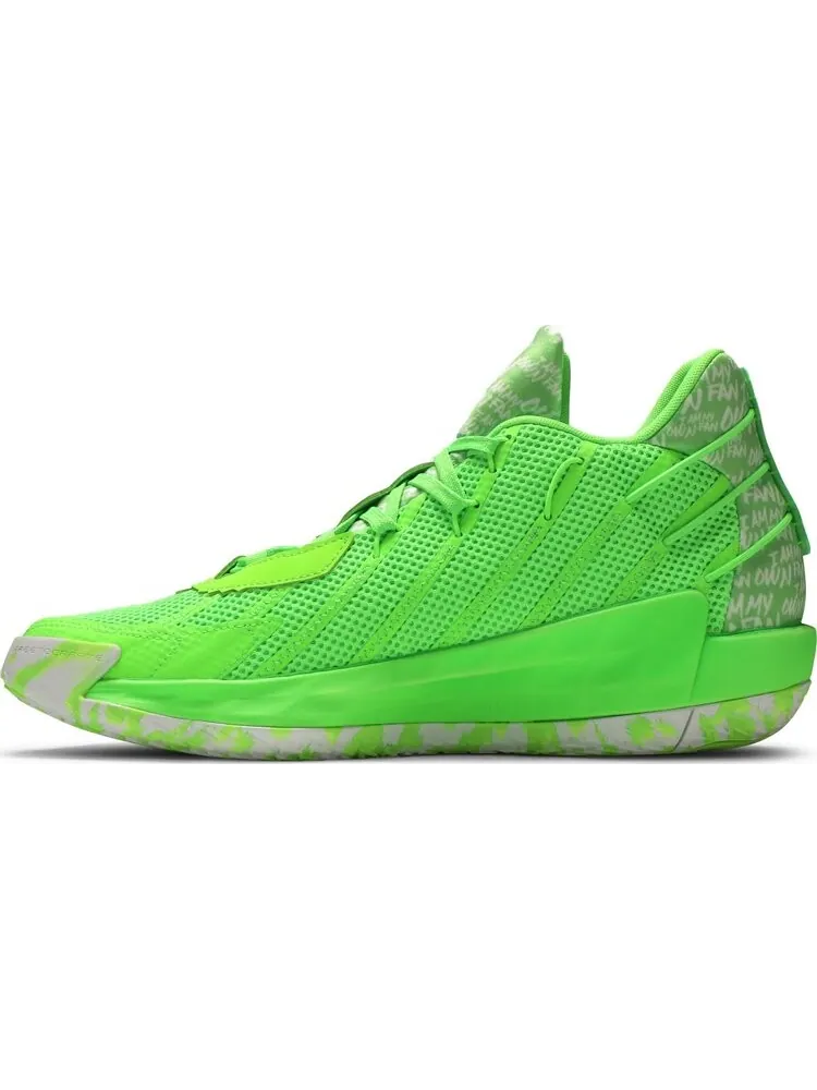 Кроссовки Adidas Dame 7 'I Am My Own Fan - Solar Green' — изображение 3 из 8, зеленый