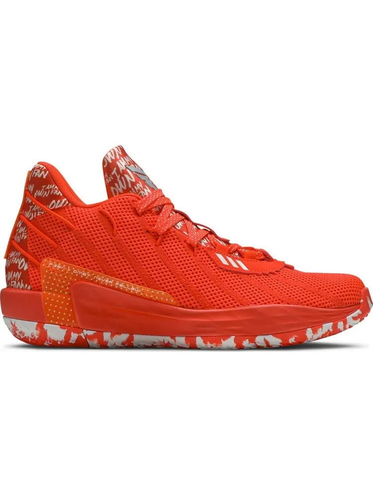 Кроссовки Adidas Dame 7 'I Am My Own Fan - Solar Red' — изображение 1 из 8, оранжевый