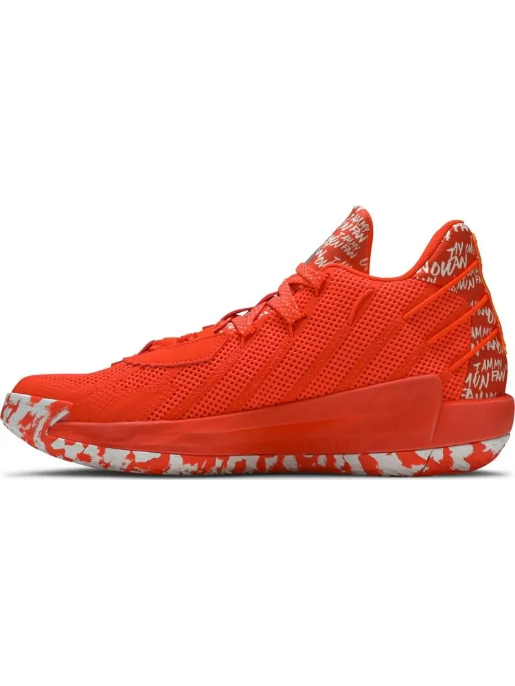 Кроссовки Adidas Dame 7 'I Am My Own Fan - Solar Red' — изображение 3 из 8, оранжевый