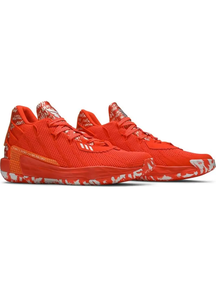 Кроссовки Adidas Dame 7 'I Am My Own Fan - Solar Red' — изображение 8 из 8, оранжевый