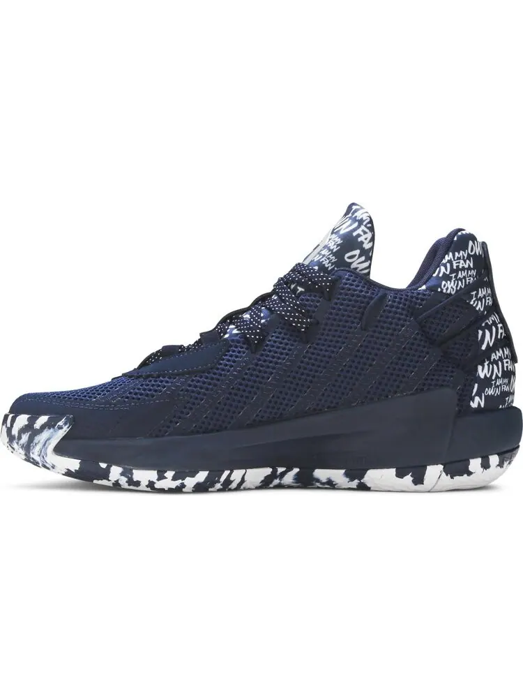 Кроссовки Adidas Dame 7 'I Am My Own Fan - Collegiate Navy' — изображение 3 из 8, синий