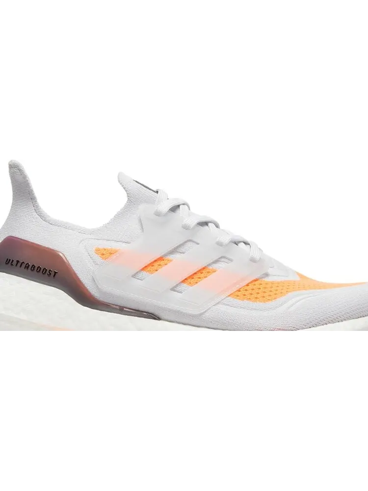 Кроссовки Adidas UltraBoost 21 — изображение 2 из 8, серый/оранжевый