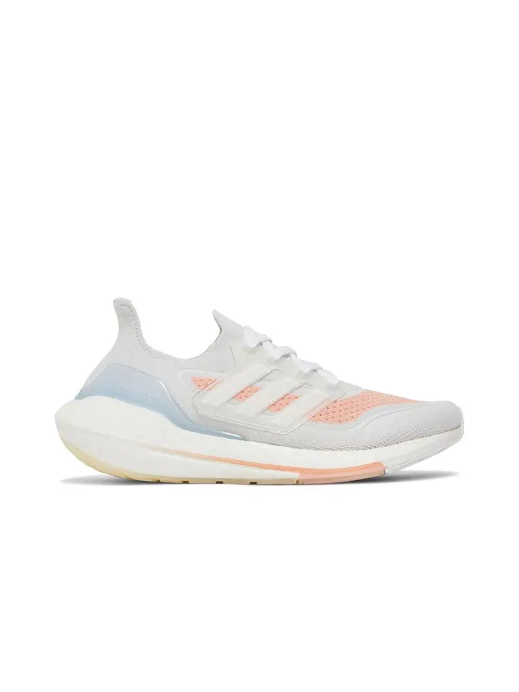 Кроссовки adidas Wmns UltraBoost 21 'White Glow Pink' — изображение 2 из 9, белый/белый/розовый