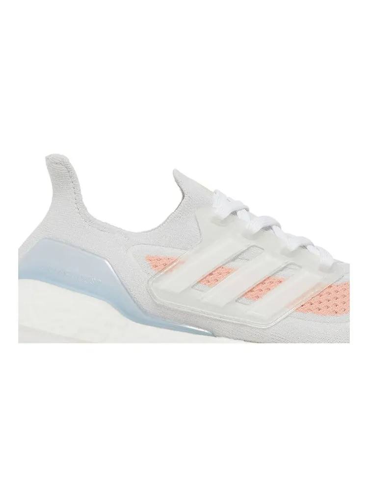 Кроссовки adidas Wmns UltraBoost 21 'White Glow Pink' — изображение 3 из 9, белый/белый/розовый