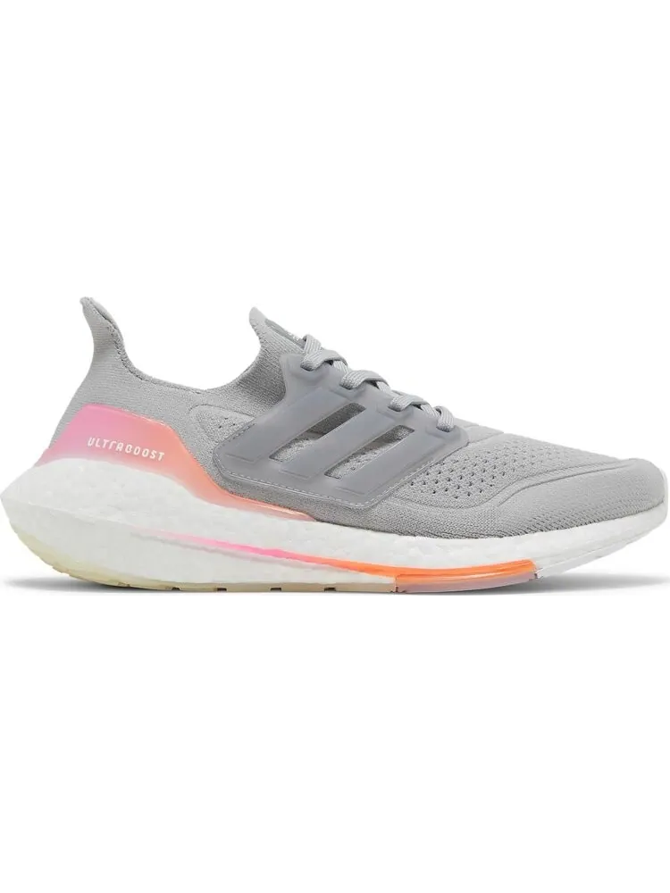 Кроссовки Adidas Wmns UltraBoost 21 'Grey Screaming Orange' — изображение 1 из 8, серый