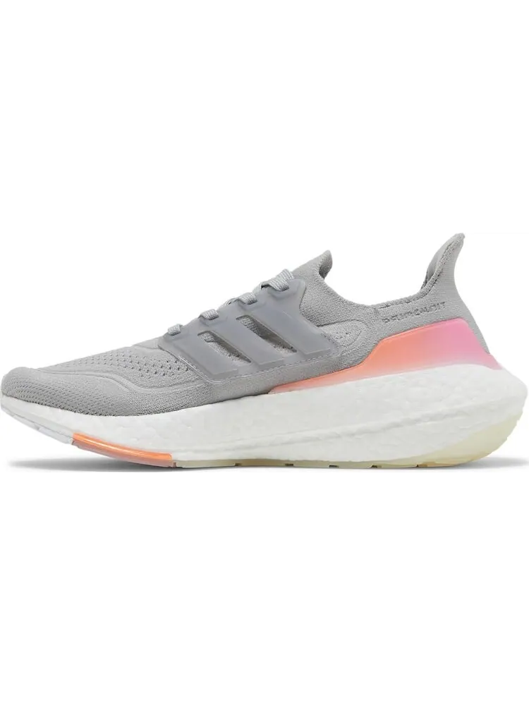 Кроссовки Adidas Wmns UltraBoost 21 'Grey Screaming Orange' — изображение 3 из 8, серый