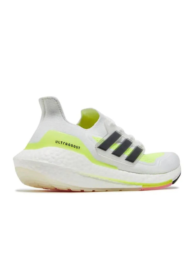Кроссовки Adidas WMNS ULTRABOOST 21 'WHITE SOLAR YELLOW' — изображение 3 из 4, белый