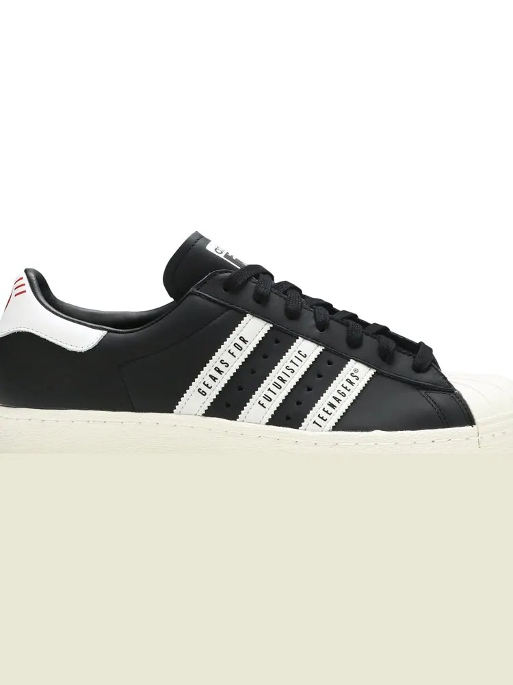 Кроссовки Adidas Human Made x Superstar 'Gears For Futuristic Teenagers - Black' — изображение 2 из 8, черный