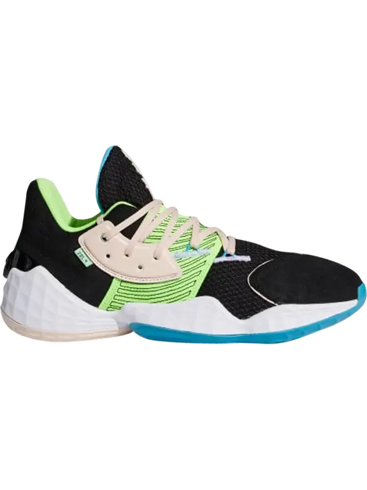 Кроссовки Adidas Harden Vol. 4 'Black Signal Green' — изображение 1 из 1, черный