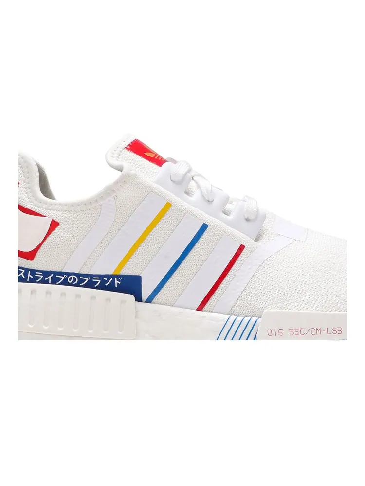 Кроссовки NMD_R1 'Olympic Pack - White' — изображение 2 из 8, белый