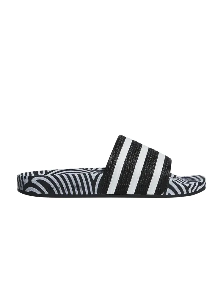 Сандалии adidas Hirocoledge x Adilette Slides 'Takahashi Hiroko - Black White' — изображение 1 из 1, черный/белый/синий