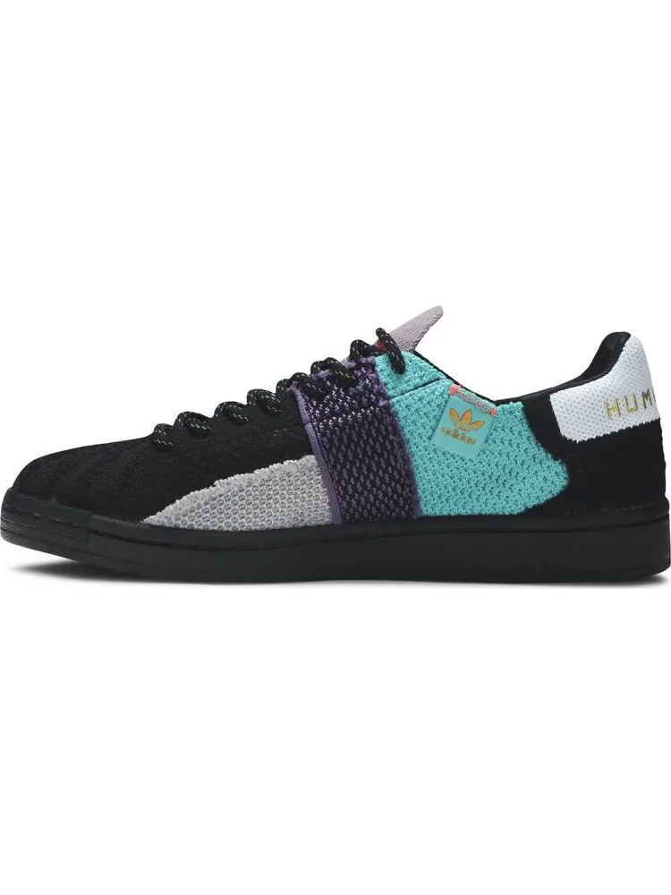 Кроссовки Adidas Pharrell x Superstar 'Patchwork - Black' — изображение 3 из 8, черный