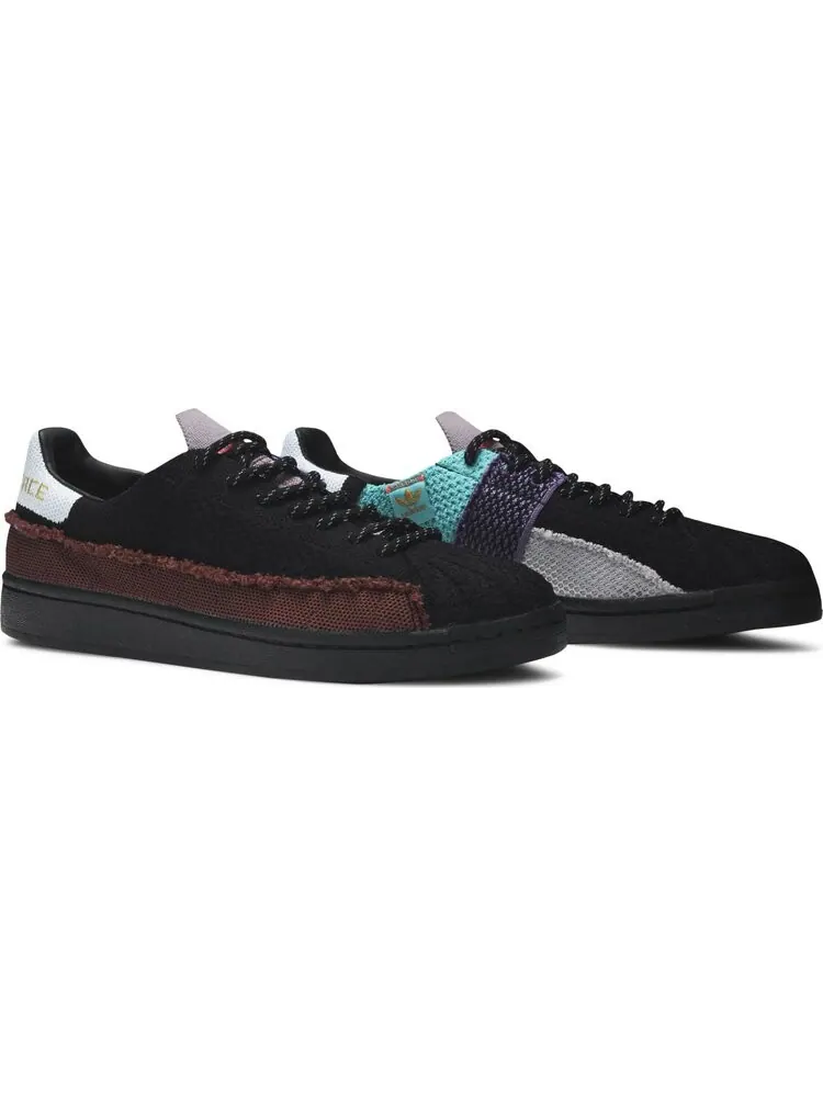 Кроссовки Adidas Pharrell x Superstar 'Patchwork - Black' — изображение 8 из 8, черный