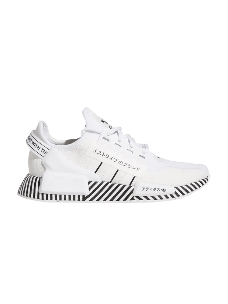 Кроссовки adidas NMD_R1 V2 J 'Dazzle Pack - Cloud White' — изображение 1 из 1, белый/черный/белый