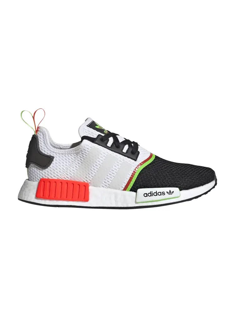 Кроссовки adidas NMD_R1 'White Solar Green' — изображение 1 из 1, белый/черный/зеленый