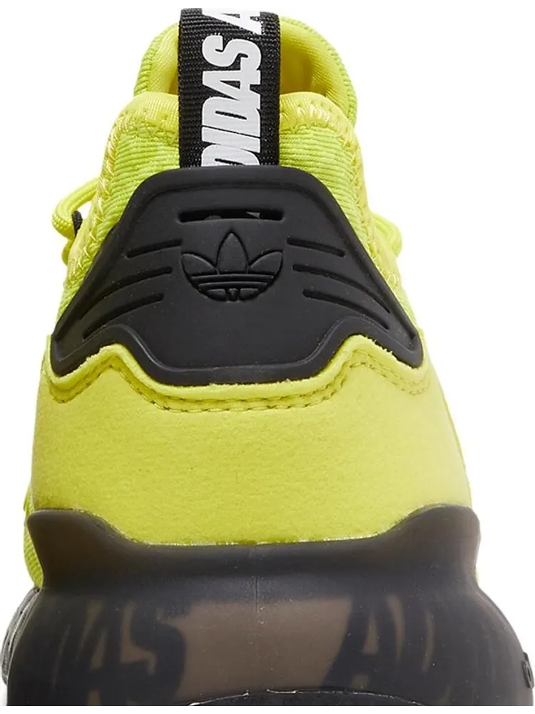 Кроссовки Adidas ZX 2K Boost J 'Bold Logo Graphic - Acid Yellow' — изображение 7 из 8, желтый