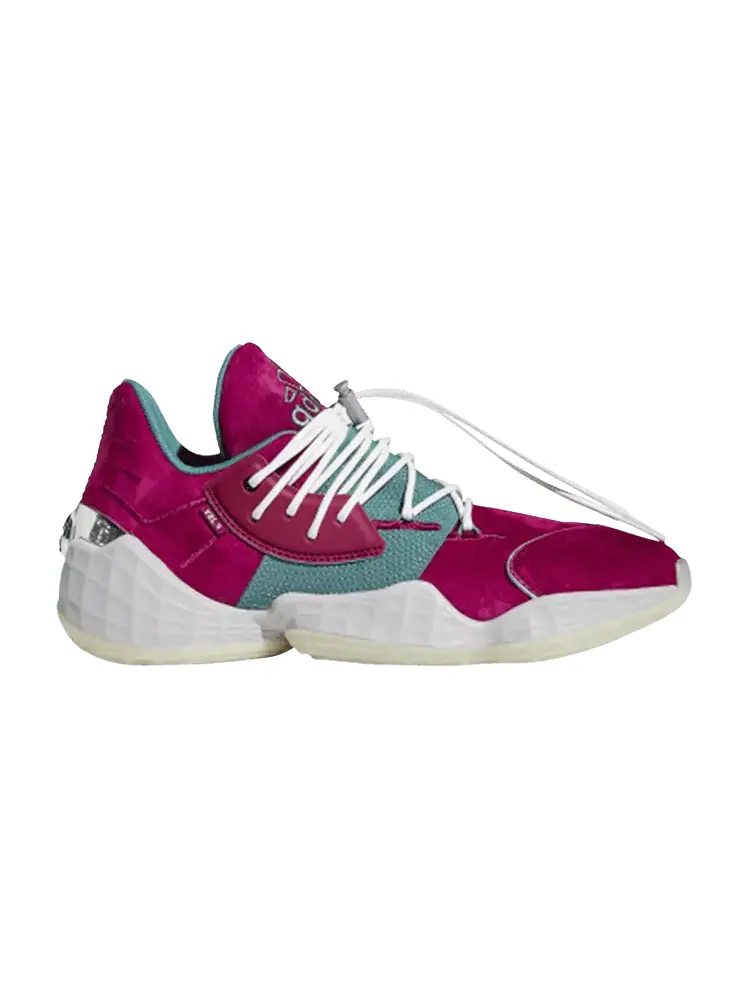 Кроссовки Adidas Daniel Patrick x Harden Vol. 4, Power Berry Tech Emerald — изображение 1 из 1, фиолетовый