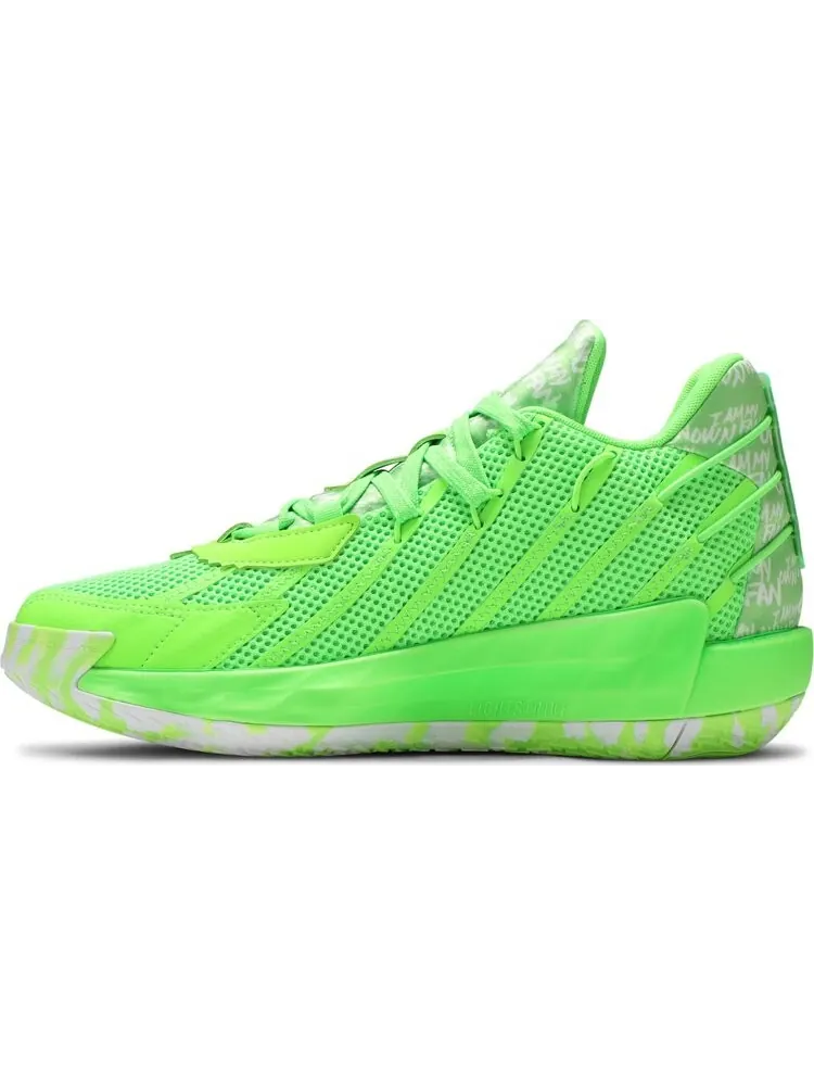 Кроссовки Adidas Dame 7 GCA 'I Am My Own Fan - Solar Green' — изображение 3 из 8, зеленый