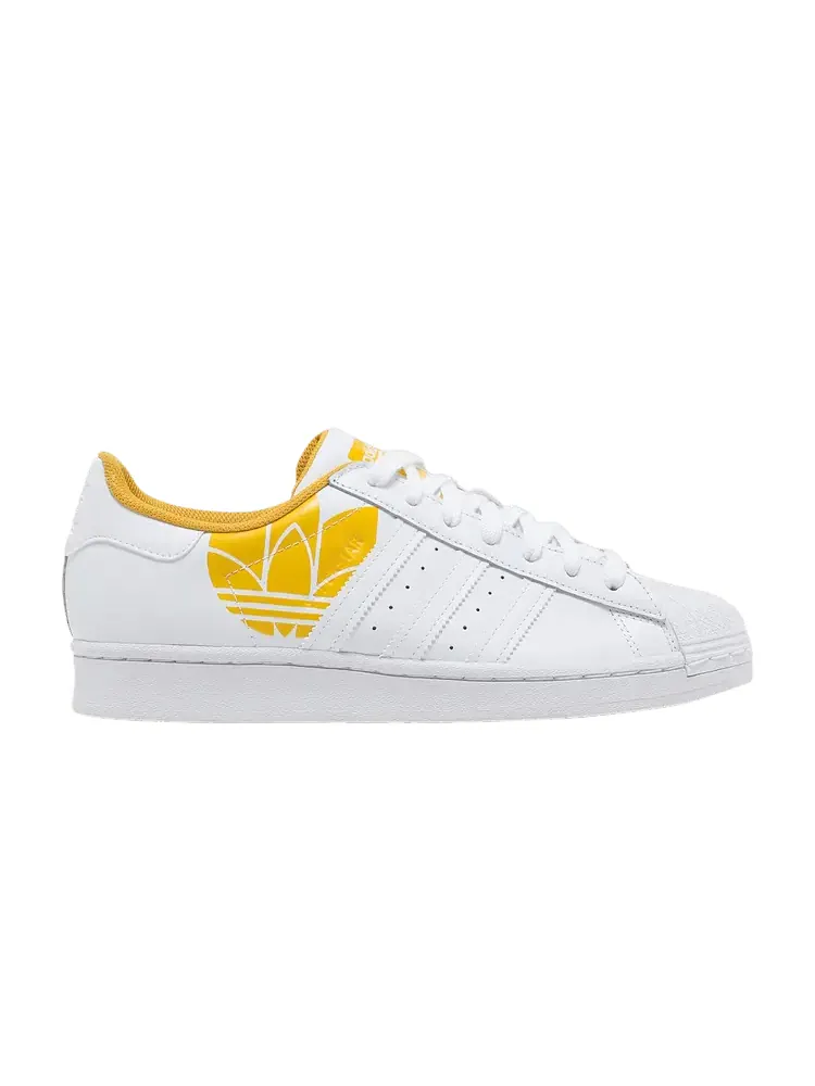 Кроссовки adidas Superstar 'Active Gold Trefoil' — изображение 1 из 9, белый/белый/золотистый