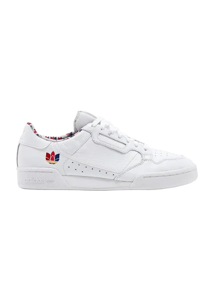 Кроссовки adidas Continental 80 'Colorful Trefoil' — изображение 1 из 9, белый/белый