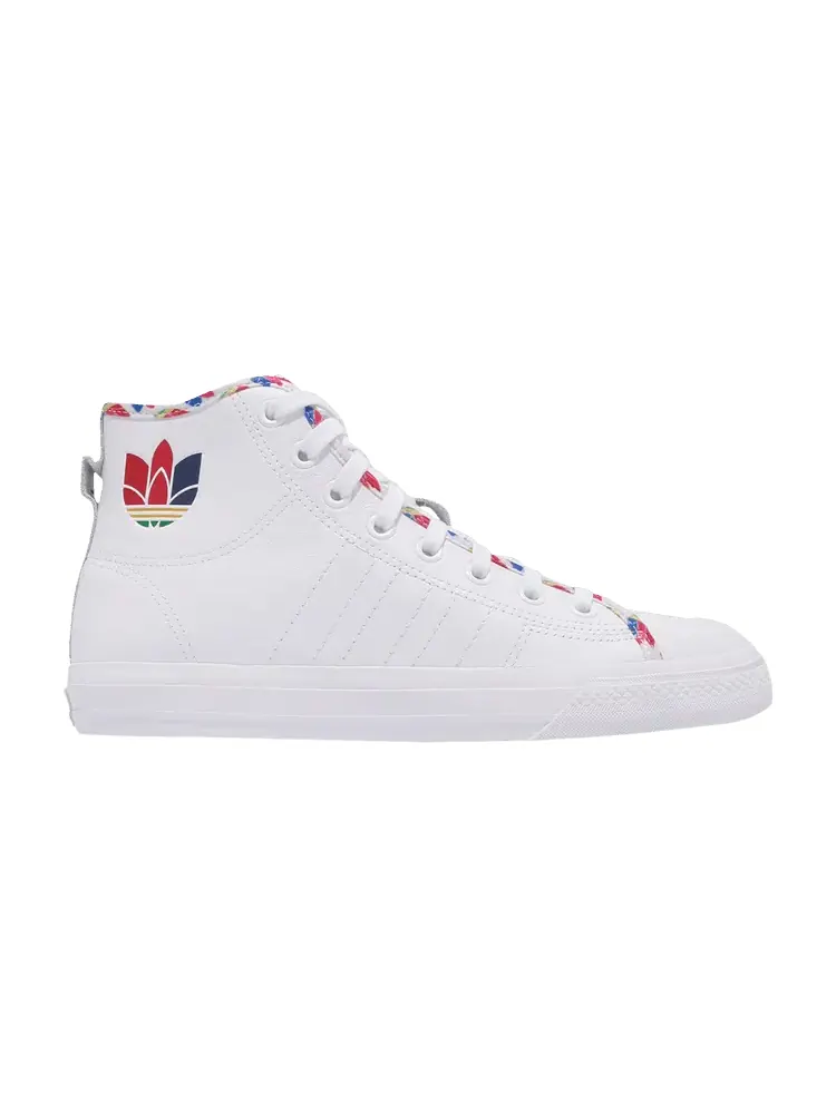 Кроссовки adidas Nizza High 'Cloud White Multi' — изображение 1 из 1, белый/белый