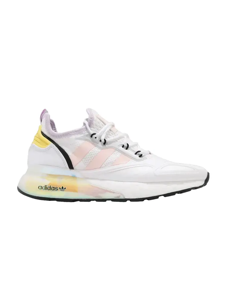 Кроссовки adidas Wmns ZX 2K Boost 'White Pink Tint' — изображение 1 из 1, белый/розовый/черный