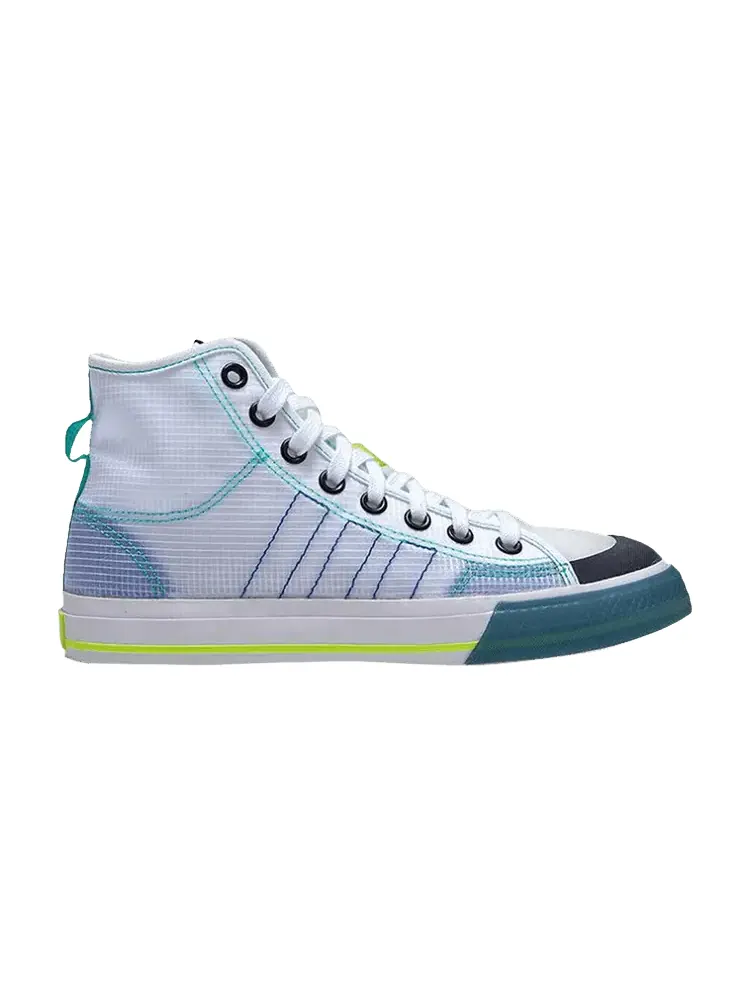 Кроссовки adidas Nizza High RF 'White Lush Blue' — изображение 1 из 1, белый/синий